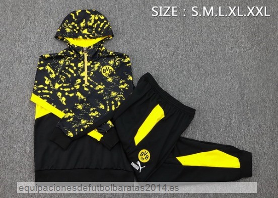 Nuevo Chaqueta Con Capucha Borussia Dortmund 23/24 Negro I Amarillo Baratas